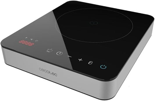 Cecotec Placa de Inducción Portátil 1 Fuego Full Magma Single. 2000W