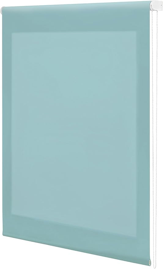 Estor enrollable translúcido - Celeste, 120 x 175 cm (Ancho por Alto)