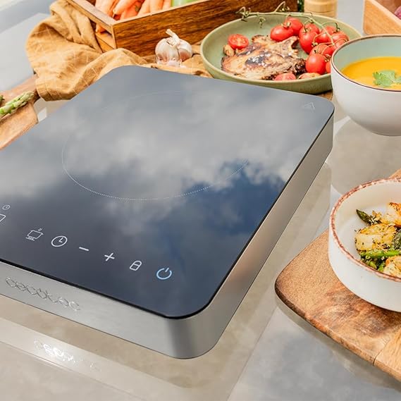 Cecotec Placa de Inducción Portátil 1 Fuego Full Magma Single. 2000W