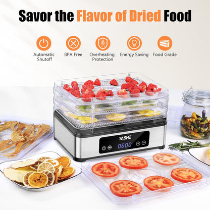 YASHE Deshidratador de Alimentos de Acero Inoxidable